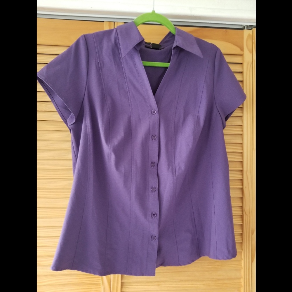 STYLE & CO PURPLE STRETCH SHIRT